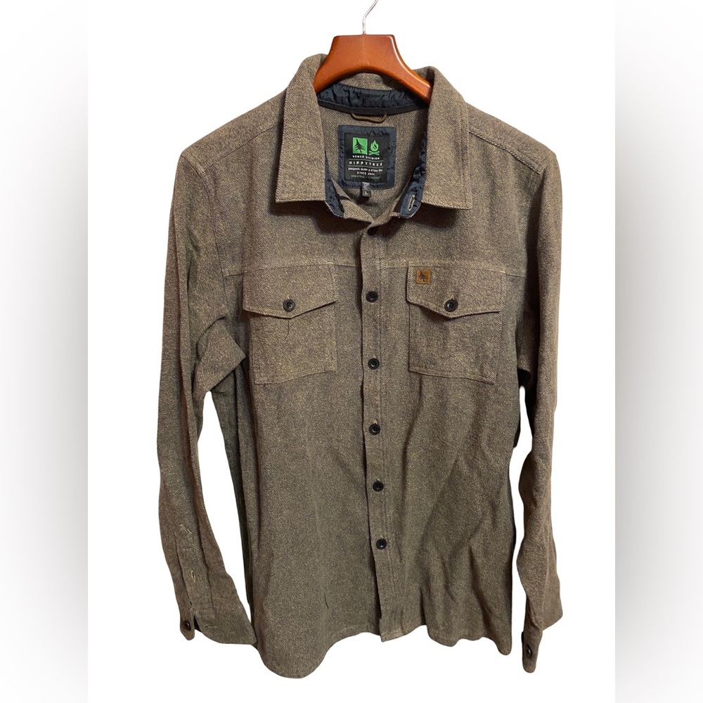 Hippy Tree Nomad Division Mitchell Flannel Long Sleeve Button Up Mens Large